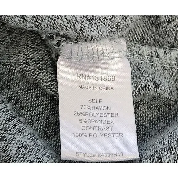 Inspired Hearts Green Gray Cowl Neck Pull Over Sweater Large Lightweight Soft - Picture 6 of 6